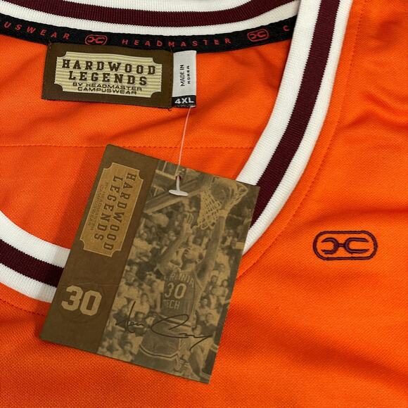 Dell Curry Virginia Tech Hokies Headmaster Campuswear Jersey - Picture 5 of 5